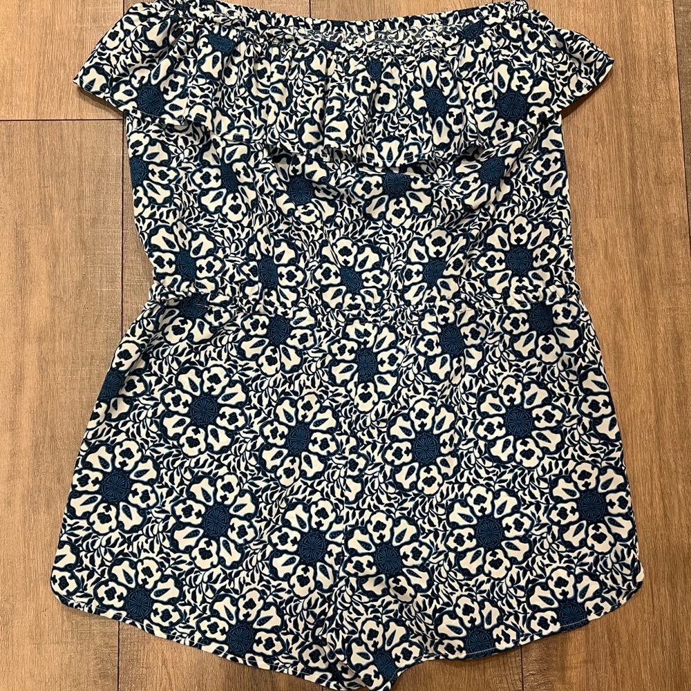 Vineyard Vines Size Large Strapless Shorts Romper - Picture 8 of 9